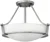 Hinkley Lighting E27 Hathaway 3 Light Small Semi-flush in an Antique Nickel
