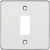 Knightsbridge Polished Chrome Flat Plate 1 Gang Grid Faceplate