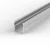 LED 1 Metre Recessed Profile P5 - 1 - 15mm x 15mm