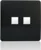 Trendi 2 Gang Telephone Socket in Black