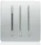 Trendi 3 Gang 2 Way 10 Amp Rocker in Silver