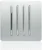 Trendi 4 Gang 2 Way 10 Amp Rocker in Silver