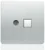 Trendi TV Co-Axial & PC Ethernet Socket in Silver