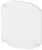 White Aluminum End Cap Without Hole Profile P23-8