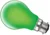 This is a 25W 22mm Ba22d/BC Standard GLS bulb that produces a Green light which can be used in domestic and commercial applications