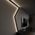 (11mm x 7mm) 1 Metre Surface Black Aluminium LED Profile P4-2 CW Clips, End Caps & Black Cover