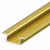 (15mm x 6.2mm) 2 Metre Recessed GoldBrass LED Profile P6-1 CW Clips, End Caps & Opal Cover