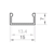 (15mm x 7mm) 2 Metre Surface Aluminium LED Profile P4-1 C_W Clips, End Caps & Opal Cover