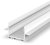 1 Metre Architectural White LED Profile (47.4mm x 25mm) P22-2 for Plasterboard