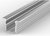 1 Metre Deep Recessed Aluminium LED Profile P25 (18.4mm x 18.9mm)