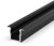 1 Metre Deep Recessed Black LED Profile P25 (18.4mm x 18.9mm)