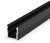 1 Metre Deep Recessed Black LED Profile P25-3 (18.4mm x 19.7mm)