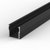 1 Metre Deep Recessed Black LED Profile P5 (15mm x 15mm)