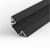 1 Metre Surface Mounted Corner Black LED Profile P7 (31.87mm x 4mm)