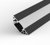1 Metre Surface Mounted Corner Black LED Profile P7 (31.87mm x 4mm) C/W Opal Cover