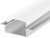 1 Metre Wide Recessed Aluminium LED Profile P14 (10.65mm x 30.8mm) C/W Opal Cover