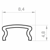 1 Metre C10 Strip Profile Black Opal Cover (for P4-2) Flat-Top