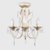 MiniSun Odelia 3 Way Ceiling Fitting Gold on Cream Clear Droplets