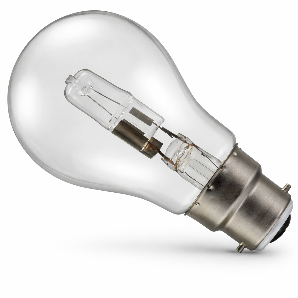 105W Energy Saving Halogen GLS Light Bulb 130W Equivalent BC Cap 1800lm 3000K