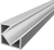 (10mm x 10mm) 1 Metre Corner Aluminium LED Profile P3-5 Silver