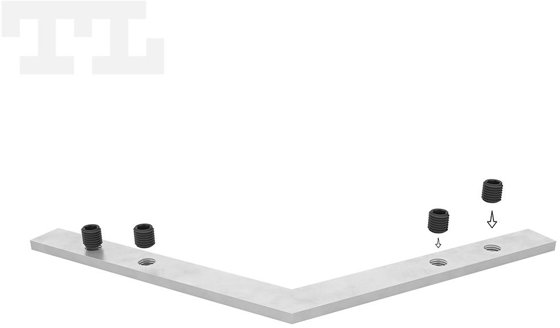 120 Degree Angle Connector for LED Strip Profile (With Hex Socket) This is a Product image