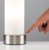 MiniSun Touch Table Lamp with Circular Glass Shade Satin Nickel
