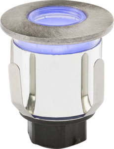 Knightsbridge 38mm 0.6W Marker Light (Blue - Brushed Chrome)