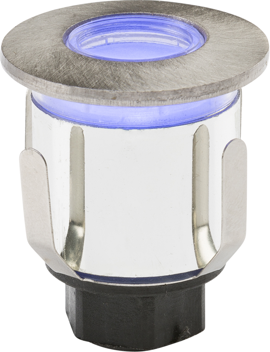 Knightsbridge 38mm 0.6W Marker Light (Blue - Brushed Chrome)