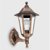 Outdoor IP44 Wall Lantern Black/Gold/Clear