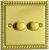 2 Gang 2-Way Push-on Push-off Classic Dimmer suitable for 1-10 LEDs (Georgian Brass)