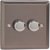 2 Gang 2-Way Push-on Push-off Classic Dimmer suitable for 1-10 LEDs (Pewter)