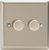 2 Gang 2-Way Push-on Push-off Classic Dimmer suitable for 1-10 LEDs (Satin Chrome)