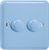 2 Gang 2-Way Push-on Push-off Lily Dimmer suitable for 1-10 LEDs (Duck Egg Blue)