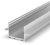 2 Metre Architectural Silver Anodized LED Profile (47.4mm x 25mm) P22-2 for Plasterboard