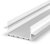 2 Metre Architectural White LED Profile (64mm x 25mm) P23-2 for Plasterboard
