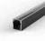 2 Metre Deep Recessed Black LED Profile P5 (15mm x 15mm) C/W Clear Cover