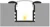 2 Metre Deep Recessed Black LED Profile P18-1 (15.85mm x 15.4mm) C/W Clear Cover