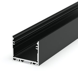 Black LED Profile 2 Metre by Tech Light (31.4mm x 25mm) 31.4mm x 25mm