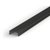 2 Metre C1 Strip Profile Black Opal Cover - Diagonal View