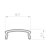 2 Metre C1 Strip Profile Black Opal Cover - Dimensions View