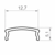 2 Metre C1 Strip Profile Opal Cover (for P2, P3, P4-1, P5, P6-1, P7, P8, P15, P16, P17, P18, P19. P26) Rounded-Top