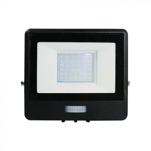 V-Tac 30W PIR Sensor Floodlight Samsung Chip 4000K Black Body 100'D Cool White This is a Product image