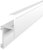 (20.4mm x 42mm) 1 metre White Anodised Profile GK4-1