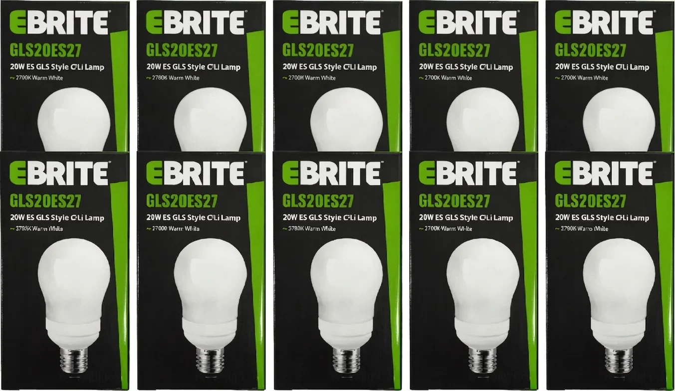 10 Pack 20W ES GLS Style CFLi Lamp - Very Warm White 2700K