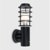 Outdoor IP44 Wharf Photo Cell Wall Lantern Black/Frosted