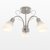 Newlyn Satin Nickel 3 Way Ceiling Light White Glass-2