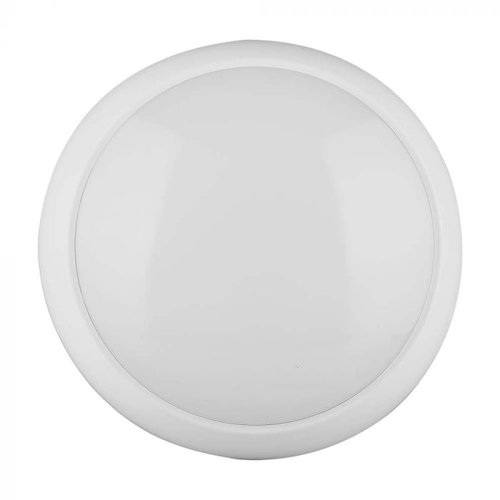 V-Tac 10W IP65 Round LED Dome Light - 2D Bulkhead w/ Microwave Sensor and Emergency Battery Cool White This is a Product image