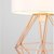MiniSun Angus Geometric Brushed Copper Base Table Lamp White Shade