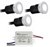 3 Light Kit of All LED Marker Lights 16mm Dia. 1 Watt IP44 (Cool White - White Finish)