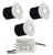 3 Light Kit of All LED Marker Lights 37mm Dia. 1 Watt IP65 (Cool White - White Finish)